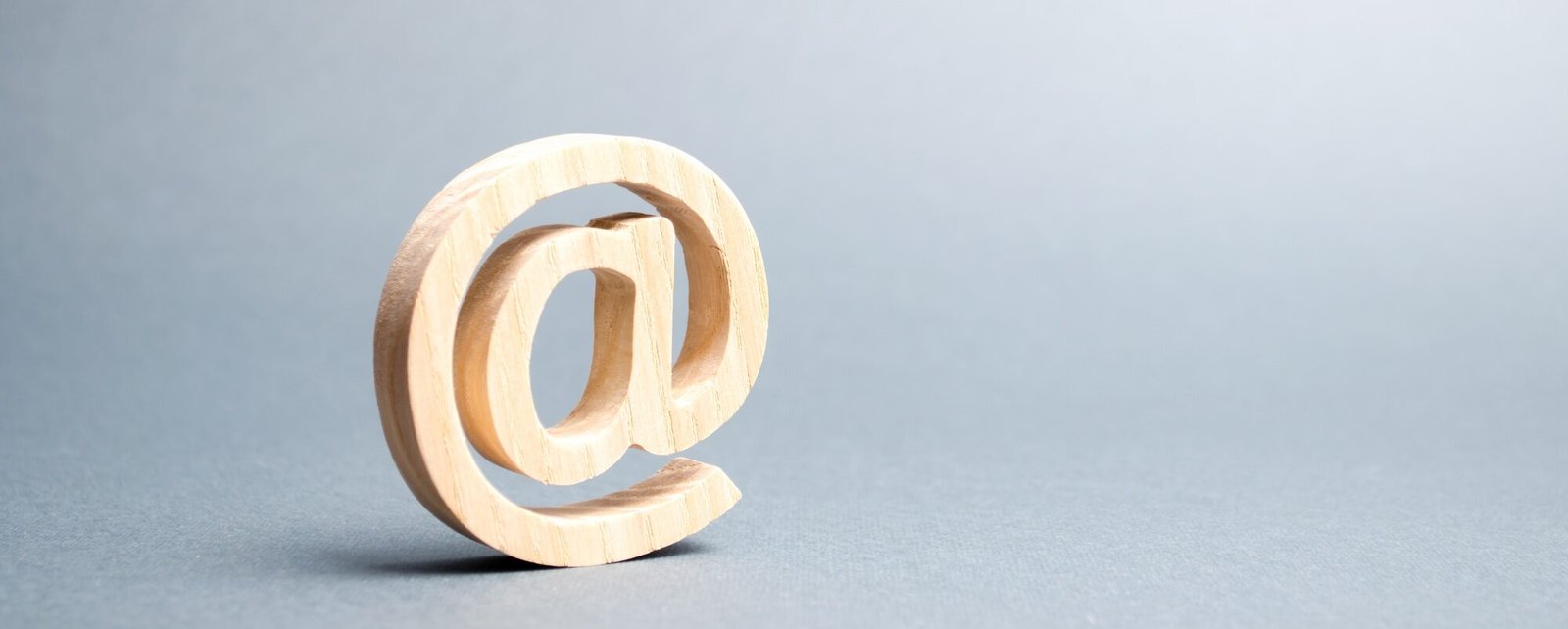 Email icon on gray background
